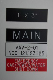 Electrical Panel Phenolic Labels